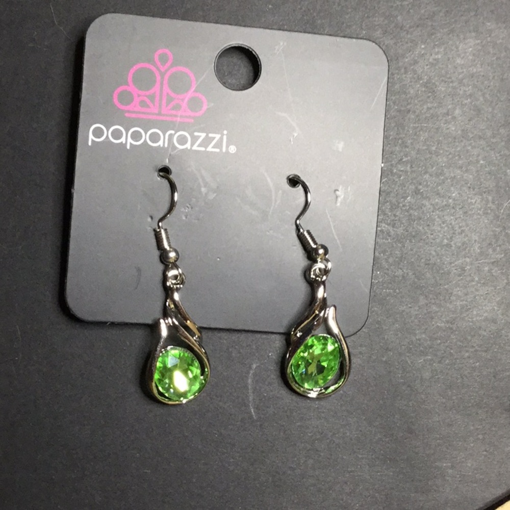 Green Jewel Earrings.